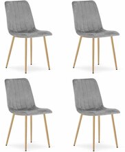 Toolide komplekt Leobert Lava, 4 tk, helehall/puiduvärv