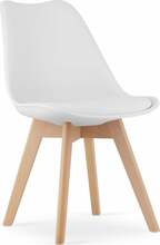 Söögitool Hurtmeblowy Mark, 43 x 44 x 82 cm, valge/pruun