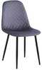 Söögitool Domoletti Stoke 53000006445, 44.5 x 53 x 88 cm, must/hall