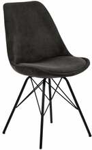 Söögitool Actona Eris Wind 40 91471, 54 x 48,5 x 85,5 cm, antratsiit/must