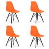 Toolide komplekt Taakie Meble Osaka, 54 x 46 x 81 cm, oranž/must, 4 tk