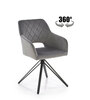 Söögitool Halmar K535, 57 x 60 x 86 cm, must/hall