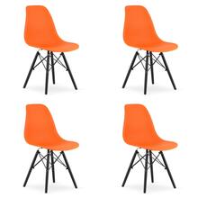 Toolide komplekt Taakie Meble Osaka, 54 x 46 x 81 cm, oranž/must, 4 tk