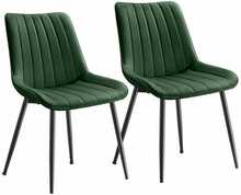 Söögitoolide komplekt Songmics, 2 tk, terasjalad, roheline/must