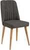 Söögitool Kalune Design Stormi 1053 - A, 49 x 47 x 90 cm, matt, antratsiit/mänd