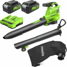 Akuga lehepuhur-imur Greenworks BL48L421-01 2x24 V 2x4,0 Ah aku
