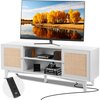 TV-alus Vevor Rattan, 191 cm, valge