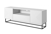 TV-alus Bogart Asha, 167 cm, metallist jalgadega, valge matt