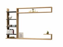 TV-alus Kalune Design Noble, 180 x 121,8 x 29,6 cm, antratsiit/tamm