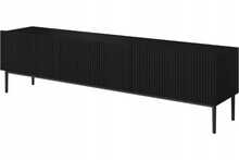 TV-alus Bogart Nicole, 200 cm, must, matt must, mustad jalad