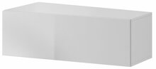 TV-alus Cama Meble Vigo Slant 90, 90 x 40 x 30 cm, valge/läikiv valge
