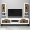 Sektsioon Kalune Design Samba 845HCT3076, 35 x 180 x 52 cm, valge/pähkel
