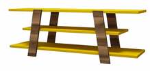 TV-laud Kalune Design Flower, 120 x 33.6 x 42 cm, pruun/kollane
