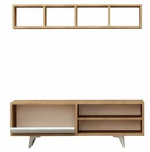 Elutoa mööblikomplekt Kalune Design Duku, tamm/valge