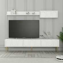 TV-alus Asir Lyon 2, 180 x 43 cm, valge/kuldne