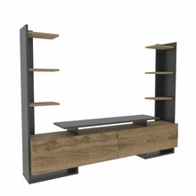 TV-alus Kalune Design Ava, 31.7 x 183.6 x 140 cm, tamm/must