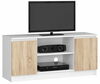 TV laud Nore RTV K120, 40 x 120 x 55 cm, valge/tamm