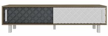 TV-alus Kalune Design Rob, 180 x 35 x 48.2 cm, antratsiit/tamm/valge