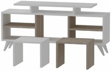 TV-alus Kalune Design Kutay, valge/helepruun