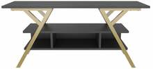 TV-alus Kalune Design Minerva, 120 x 35 x 55 cm, antratsiit/kuld