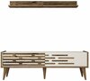 Sektsioon Kalune Design Valensiya 140, 140 x 35 x 45 cm, kreem/pähkel, 2 tk