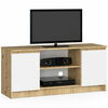 TV-laud Akord RTV K120, 40 x 120 x 55 cm, tamm/valge