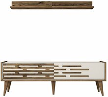 Sektsioon Kalune Design Valensiya 140, 140 x 35 x 45 cm, kreem/pähkel, 2 tk