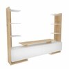 TV-alus Kalune Design Ava, 31.7 x 183.6 x 140 cm, tamm/valge