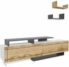 TV-alus Kalune Design Tammy, 36.8 x 180 x 54 cm, antratsiit/tamm/valge