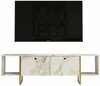 TV-alus Kalune Design VG30 A, 40 x 160 x 47.6 cm, kuldne/valge