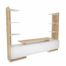 TV-alus Kalune Design Ava, 31.7 x 183.6 x 140 cm, tamm/valge