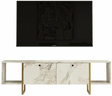 TV-alus Kalune Design VG30 A, 40 x 160 x 47.6 cm, kuldne/valge