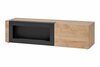Televiisorikapp ASM Aron, 160 x 45 x 40 cm, tamm/must