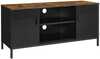 TV-alus Songmics LTS103B01, reguleeritavate riiulitega, pruun/must