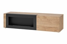 Televiisorikapp ASM Aron, 160 x 45 x 40 cm, tamm/must