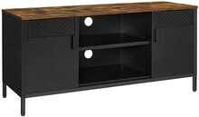 TV-alus Songmics LTS103B01, reguleeritavate riiulitega, pruun/must