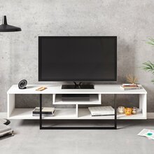 TV laud Kalune Design Asal, 149.4 x 35.2 x 40 cm, valge/must