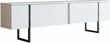 TV-alus Kalune Design Luxe, 180 x 30 x 50 cm, valge/must