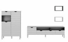 Sektsioon Kalune Design Adel, valge/hall, siseruumides, antratsiit/valge