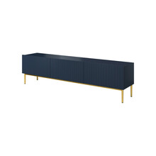 TV laud Bogart Nicole 200, 200 cm, sinine, kuldsed jalad