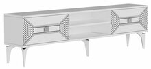 TV-alus Kalune Design Yumedi, 150 x 30 x 50 cm, valge/hõbe