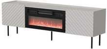 TV-alus Cama Meble Cama LUCCA, 180 x 40 x 59 cm, kašmiir, musta kaminaga