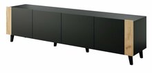 TV-alus Cama Meble Faro, 200 x 42 x 52 cm, must/tamm