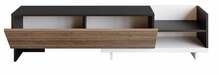 TV-laud Kalune Design Parion, 165 x 35 x 41 cm, valge/must/pähkel