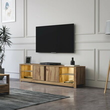 TV-alus Hanah Home Aydos, puitlaastplaat, 180 x 45 x 35 cm, tamm