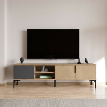 TV-alus Hanah Home Tarz, 180 x 49 x 33 cm, antratsiit tamme, puitlaastplaat