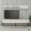 TV-alus Asir Lyon 2, 180 x 42 x 35 cm, kreem/must