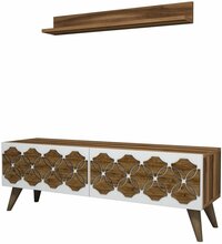 Elutoamööbli komplekt Kalune Design Nisan 845(XXXVII), 31,8 x 120 x 40 cm, pähkel