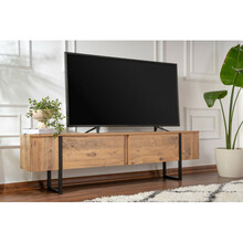 TV-alus Asir Ramybė, 180 x 50 x 29.5 cm, must, Atlandi mänd