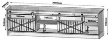 TV-alus Cama Meble Granero, 200 x 56,7 x 35 cm, tamm/pruun